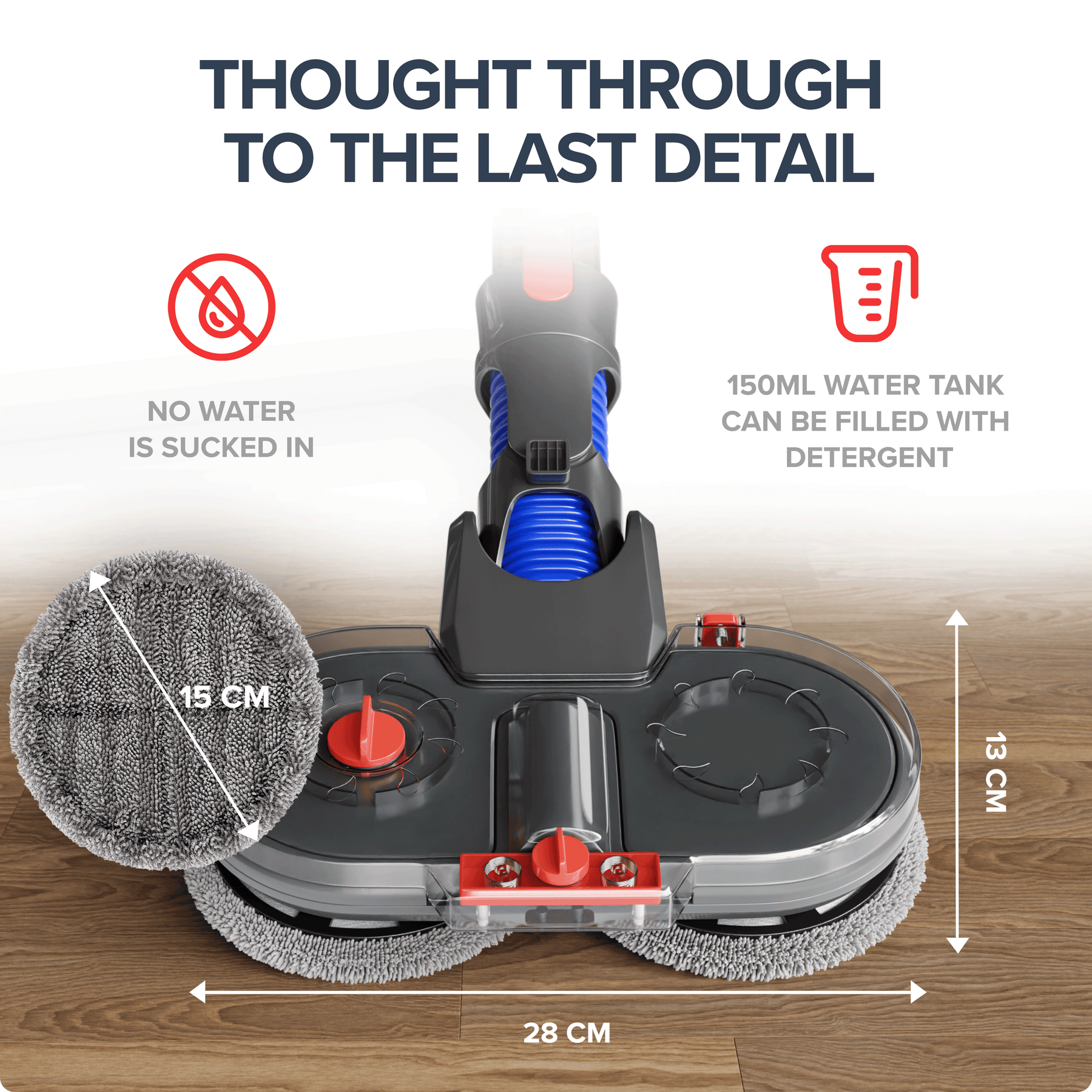 Electric mop attachment compatible with Dyson